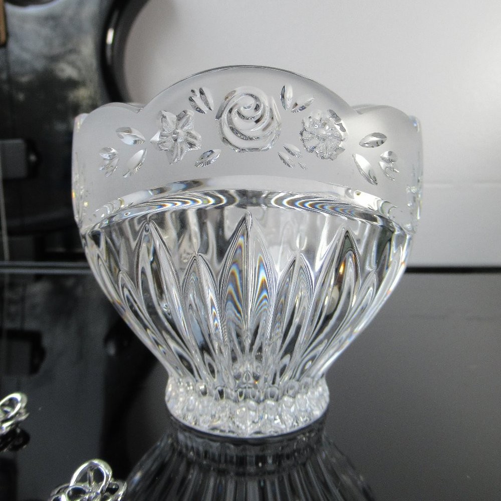 Crystal Candy Dish Rose Pattern - Picture 3 of 13